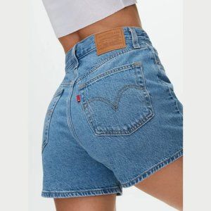 Levi's High Loose Shorts Denim Shorts Size 30 Blue Wash